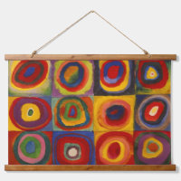 Hanging Wall Tapestry with Kandinsky's Squares