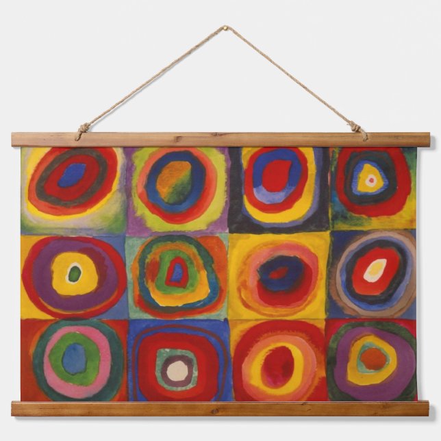 Hanging Wall Tapestry with Kandinsky's Squares (Front)