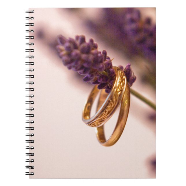 Hanging Wedding Bands Spiral Notebook (Front)