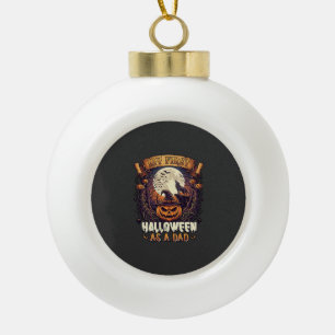 Hanging Witches Halloween Flying Witch Haunted Hou Ceramic Ball Christmas Ornament