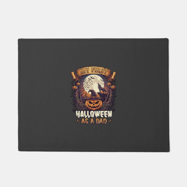 Hanging Witches Halloween Flying Witch Haunted Hou Doormat (Front)