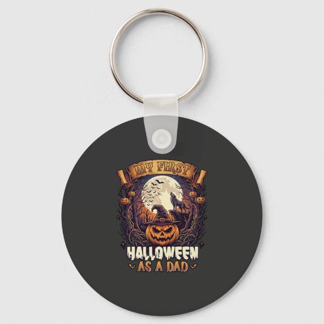 Hanging Witches Halloween Flying Witch Haunted Hou Key Ring (Front)