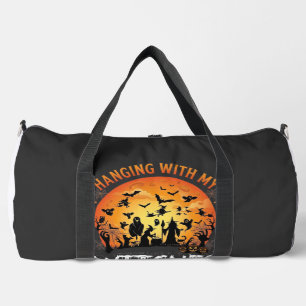 Hanging Witches Halloween Moon Bats Pumpkins_1 Duffle Bag
