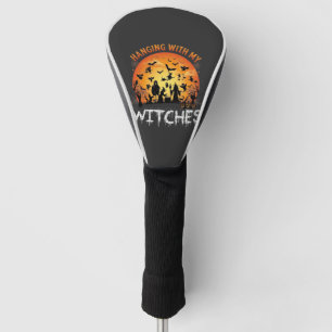 Hanging Witches Halloween Moon Bats Pumpkins_1 Golf Head Cover