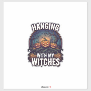 Hanging Witches Halloween Pumpkins Haunted Forest 