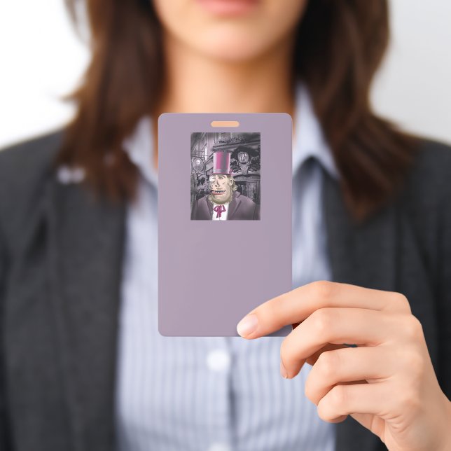 Hanging With Hyde purple badge vertical ID Badge (Presented)