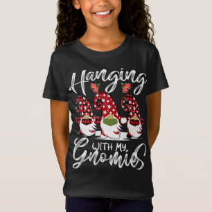 Hanging With My 4th Grade Gnomies Teacher Christma T-Shirt