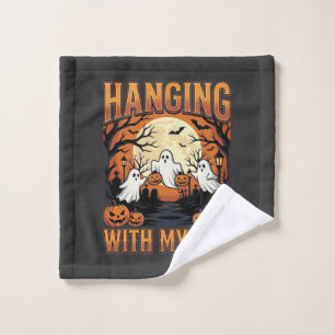 Hanging With My Boo Halloween Ghost Design Bath Towel Set