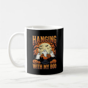 Hanging With My Boo Halloween Ghost Design Coffee Mug