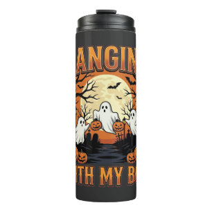 Hanging With My Boo Halloween Ghost Design Thermal Tumbler