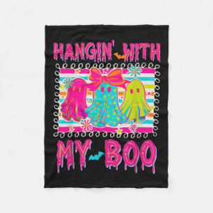 Hanging With My Boos Soky Halloween Disco Ghost Wo Fleece Blanket