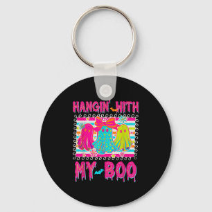 Hanging With My Boos Soky Halloween Disco Ghost Wo Key Ring