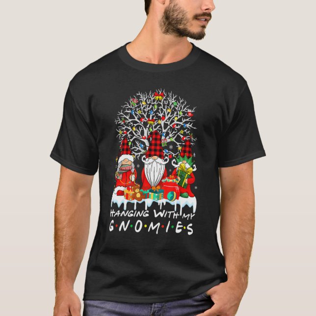 Hanging With My Gnomie Christmas Matching Family P T-Shirt (Front)