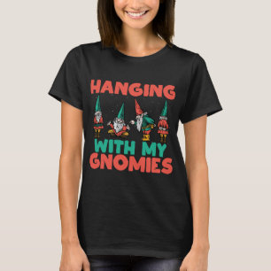 Hanging With My Gnomies Buffalo Plaid Xmas Family T-Shirt