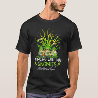 Hanging With My Gnomies Bus Driver Squad St Patric T-Shirt