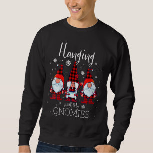 Hanging With My Gnomies Christmas Buffalo Plaid Ga Sweatshirt