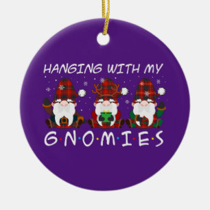 hanging with my gnomies christmas ceramic tree decoration