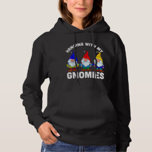 Hanging With My Gnomies Christmas Garden Gnome Cos Hoodie