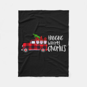 Hanging With My Gnomies Christmas Gnome Buffalo Pl Fleece Blanket