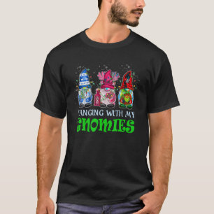 Hanging With My Gnomies Christmas Gnome Family Xma T-Shirt