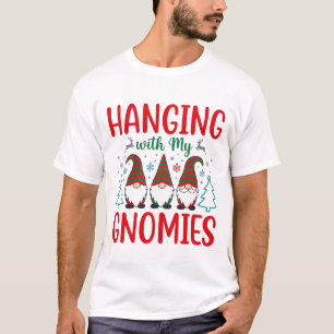 Hanging With My Gnomies Christmas Gnome T-Shirt