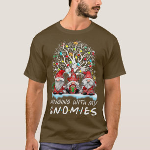 Hanging With My Gnomies Christmas Gnome Xmas Famil T-Shirt