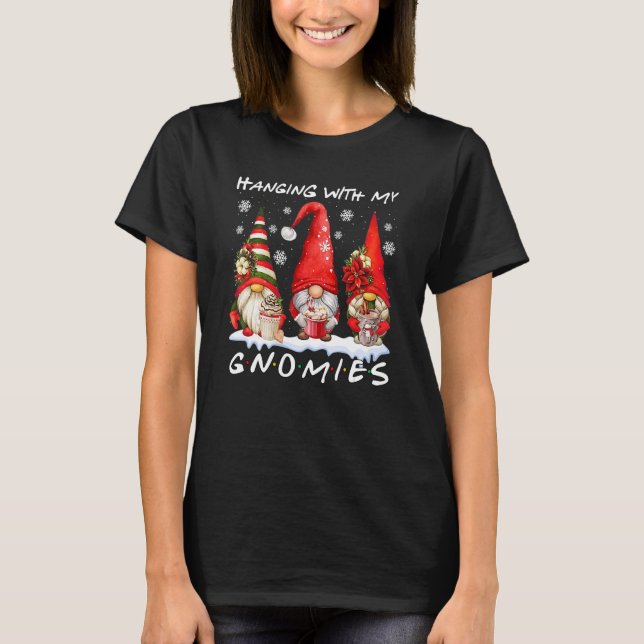 Hanging With My Gnomies  Christmas Gnome Xmas Men  T-Shirt (Front)