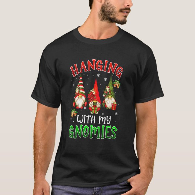 Hanging With My Gnomies Christmas Pajama Boys Girl T-Shirt (Front)