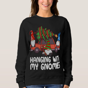 Hanging With My Gnomies Christmas Santa Gnome Red Sweatshirt