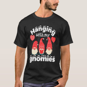 Hanging with my Gnomies Cute Gnomes Red Heart Boy  T-Shirt