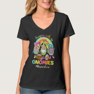 Hanging With My Gnomies Daycare Crew Easter Egg Hu T-Shirt