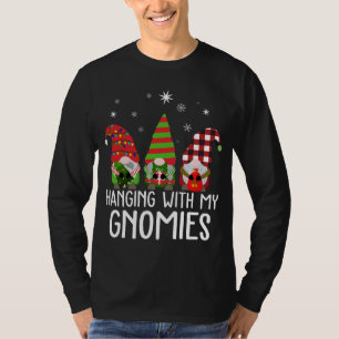 Hanging With My Gnomies Five Gnomes Thanksgiving F T-Shirt