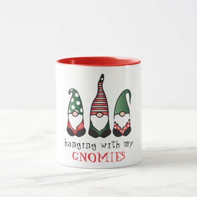 Hanging With My Gnomies Funny Christmas Saying Mug (Center)