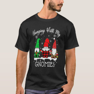 Hanging With My Gnomies Funny Garden Christmas Gno T-Shirt