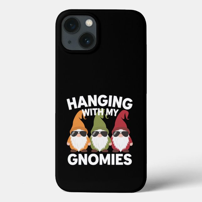 Hanging With My Gnomies Funny Garden Gnome Case-Mate iPhone Case (Back)