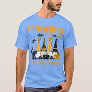 Hanging With My Gnomies Funny Gnome Halloween  T-Shirt