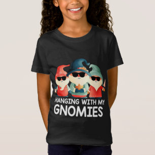 Hanging With My Gnomies Funny Gnome Sunglass Chris T-Shirt