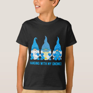 Hanging With My Gnomies Gnome Christmas Pyjamas Fa T-Shirt