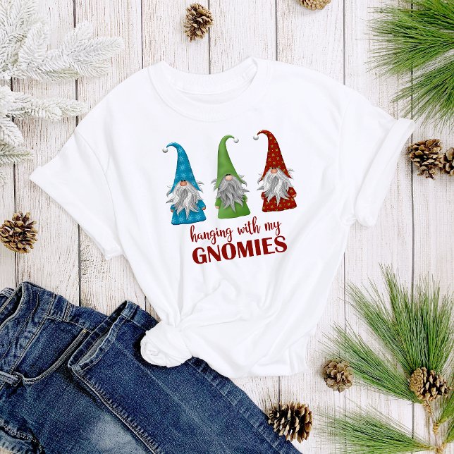 Hanging with my Gnomies Gnome Christmas Women's T-Shirt (Creator Uploaded)