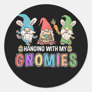Hanging With My Gnomies Happy Easter Classic Round Sticker