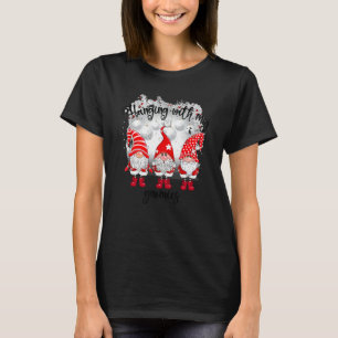 Hanging With My Gnomies Santa Gnome Christmas Paja T-Shirt