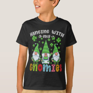 Hanging With My Gnomies Santa Gnomes Light Snow Ch T-Shirt