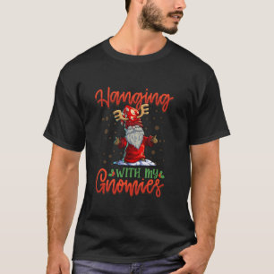Hanging With My Gnomies Womens Three Christmas Gno T-Shirt