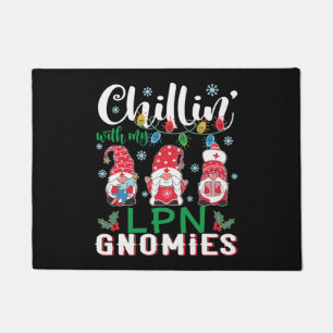 Hanging With My Lpn Gnomies Xmas Light Nurse Doormat