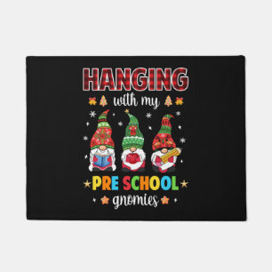 Hanging with My Pre School Gnomies Christmas Doormat