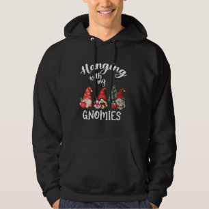 Hanging With My Science Teacher Gnomes Ugly Xmas M Hoodie