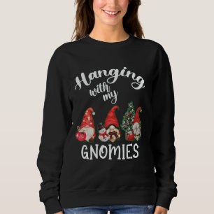 Hanging With My Science Teacher Gnomes Ugly Xmas M Sweatshirt