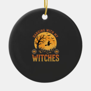 Hanging With My Witches Halloween Ceramic Tree Decoration