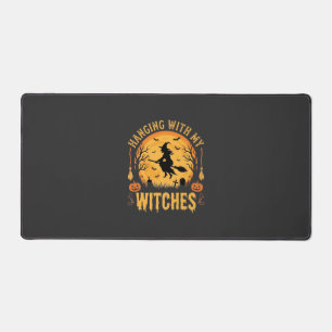 Hanging With My Witches Halloween Design (2) Desk Mat