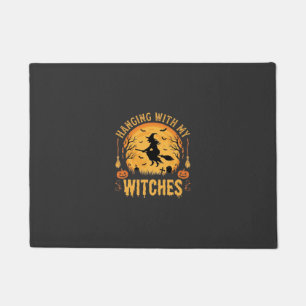 Hanging With My Witches Halloween Design (2) Doormat
